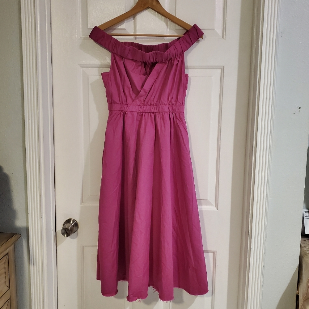 Anthropologie Maeve Mona Midi Off Shoulder Dress - Picture 5 of 5